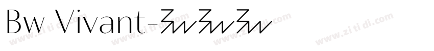 Bw Vivant字体转换